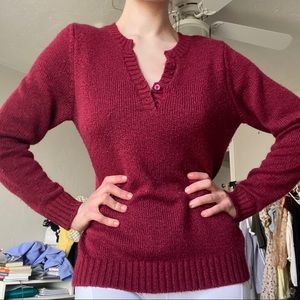 Pullover button up sweater
